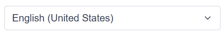 Picture of the language select options in Engaging Networks