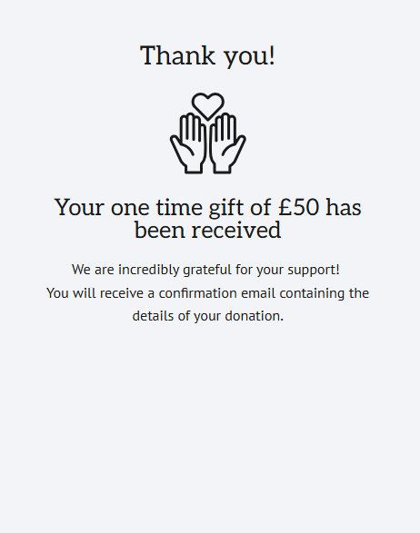 Image of step 6 the thank you page