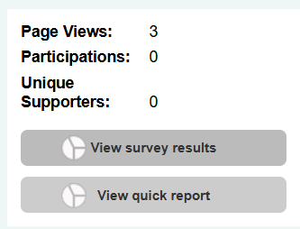 Picture of a summary panel for a survey page