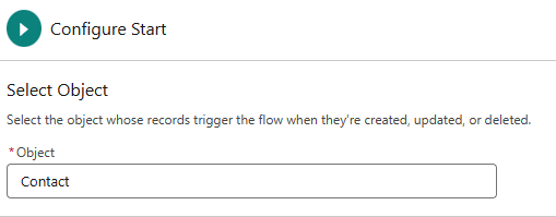 Image of configure start menu in Salesforce