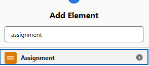 Image of adding assignments element in Salesforce