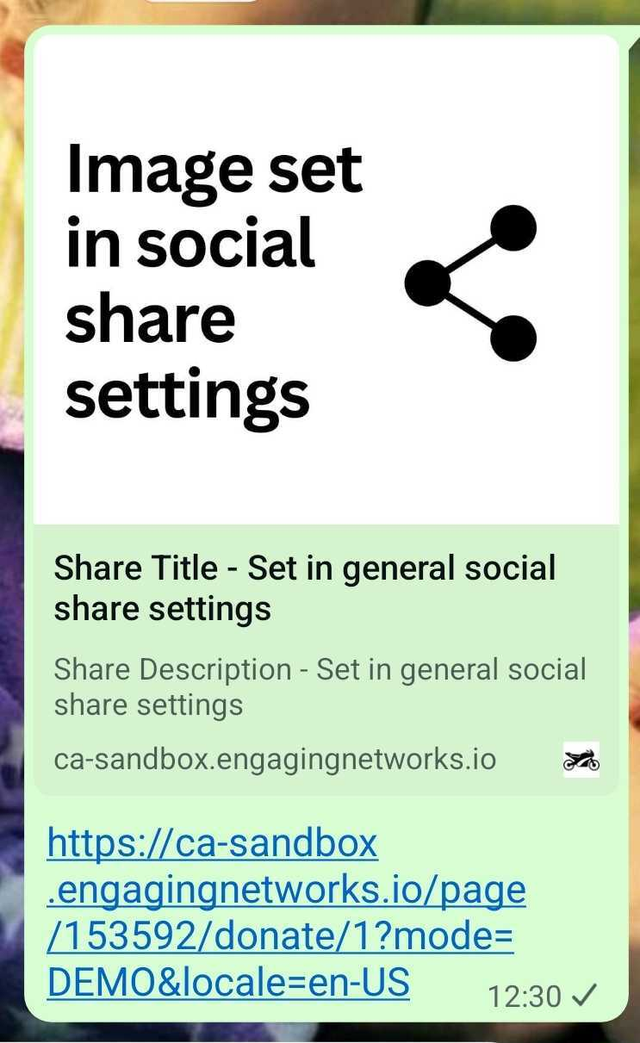 Picture of WhatsApp social share example