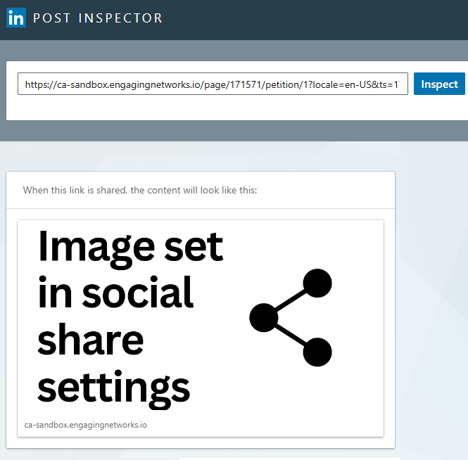 Picture of successful LinkedIn Post Inspector Tool post