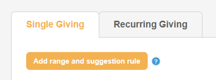 Picture of single giving and recurring NSG string selector