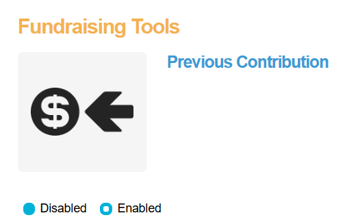 Picture of the Previous Contribution area in Account Settings.
