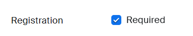 Image of registration required setting in zoom