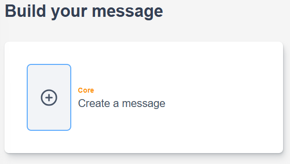 Image of build your message section pre-hover