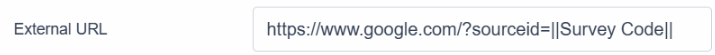 Extenal link selected showing pipe characters