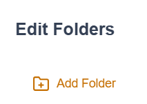 Image of add folder menu in Engaging Networks