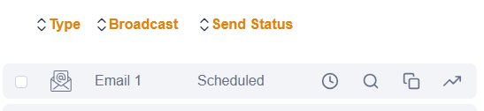 Image showing that the email is scheduled in Engaging Networks