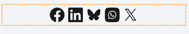 Image of the social share buttons