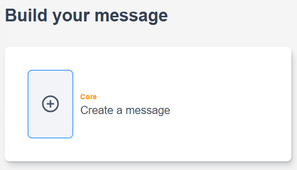 Image of the build your message section