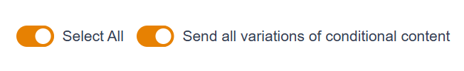 Select all and all variations toggles