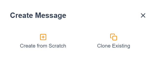 Image of create SMS message from scratch or existing menu
