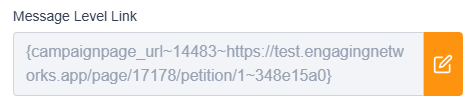 Edit message level link setting enabled
